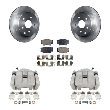 Rear Disc Brake Caliper Rotors And Ceramic Pads Kit For Toyota RAV4 KC8-100046T
