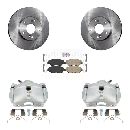 Front Disc Brake Caliper Rotors And Ceramic Pads Kit For 2003-2011 Honda Element KC8-100049N by Transit Auto