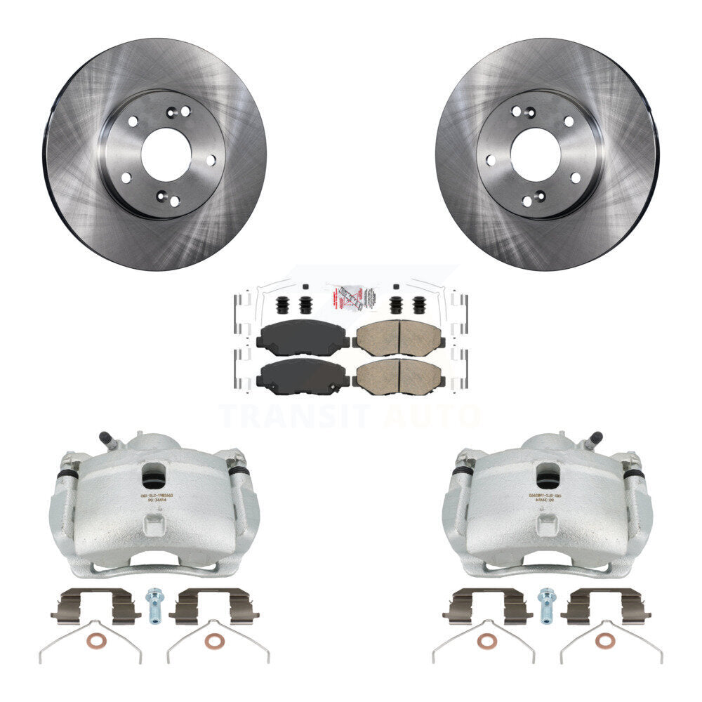 Front Disc Brake Caliper Rotors And Ceramic Pads Kit For 2003-2011 Honda Element KC8-100050N by Transit Auto