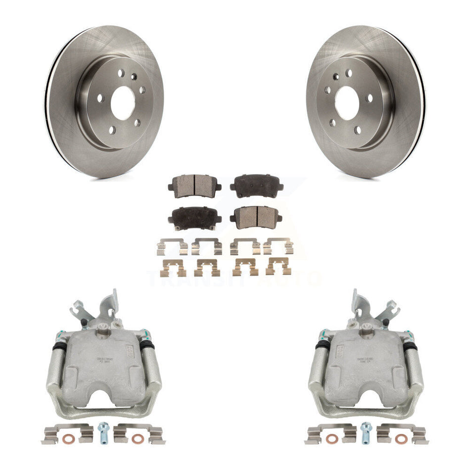 Rear Disc Brake Caliper Rotors And Ceramic Pads Kit For Buick LaCrosse Allure KC8-100053T