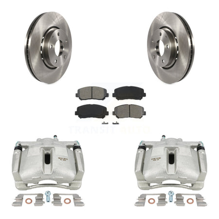 Front Disc Brake Caliper Rotors And Semi-Metallic Pads Kit For Mazda CX-5 KC8-100055S by Transit Auto