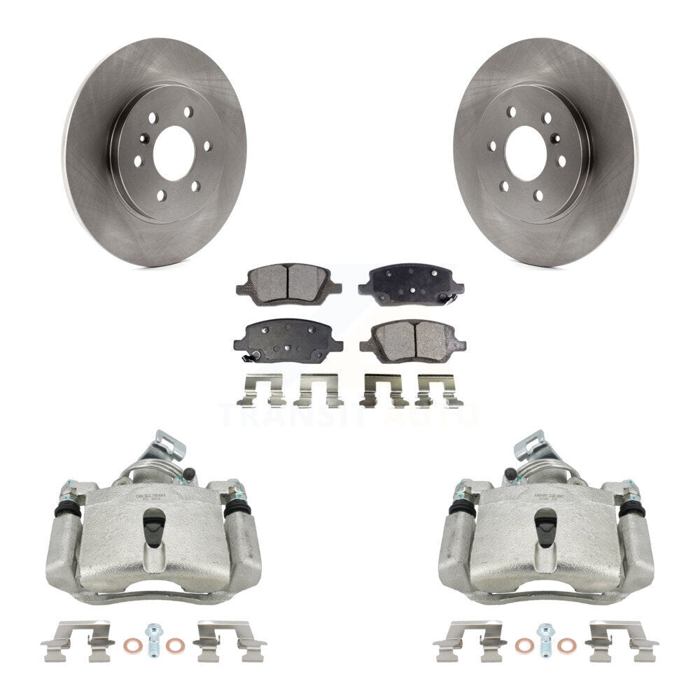 Rear Disc Brake Caliper Rotors And Ceramic Pads Kit For Chevrolet Uplander Pontiac Montana Buick Terraza Saturn Relay KC8-100056T by Transit Auto