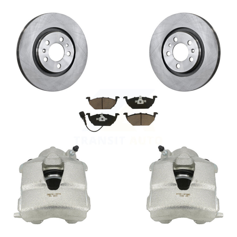 Front Disc Brake Caliper Rotors And Ceramic Pads Kit For Volkswagen Jetta Beetle Golf City KC8-100057C