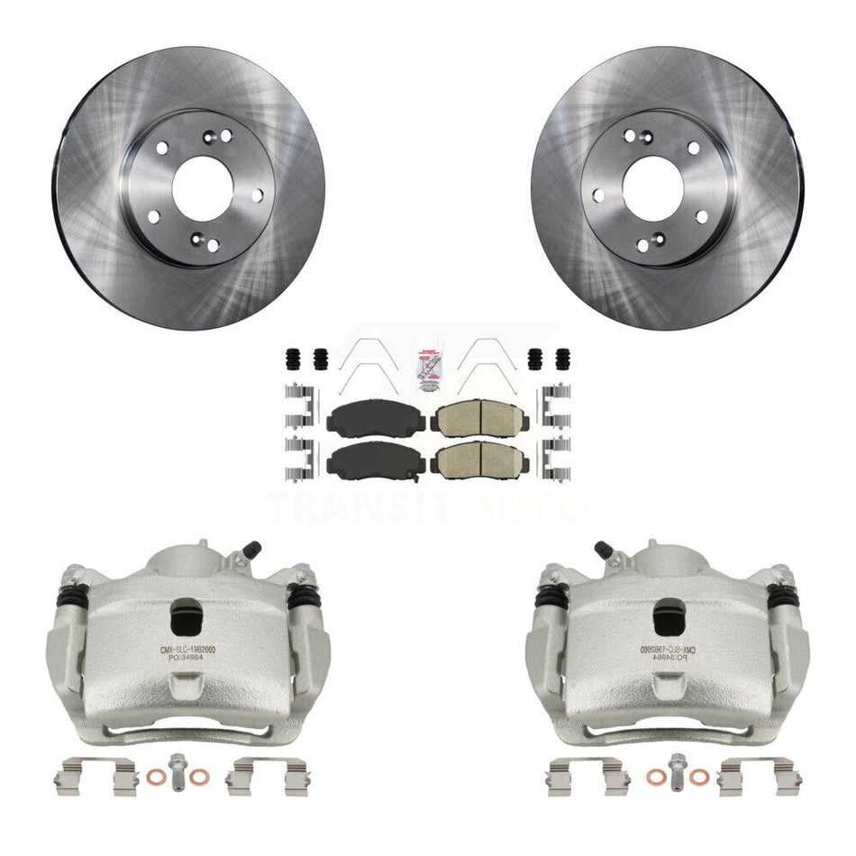 Front Disc Brake Caliper Rotors And Ceramic Pads Kit For 2007 Honda Accord 2.4L KC8-100058N