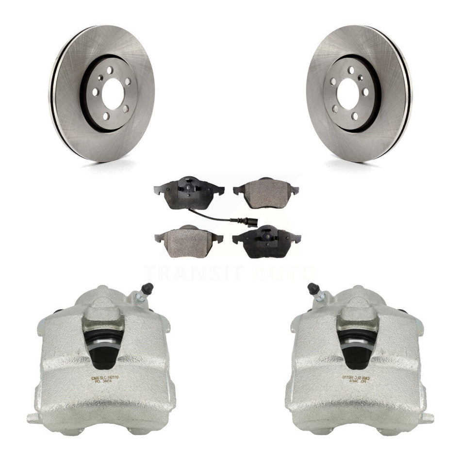 Front Disc Brake Caliper Rotors And Semi-Metallic Pads Kit For Volkswagen Jetta Beetle Golf KC8-100058P