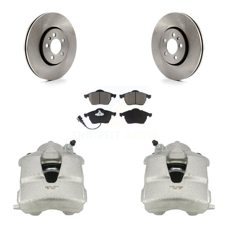 Front Disc Brake Caliper Rotors And Ceramic Pads Kit For Volkswagen Jetta Beetle Golf KC8-100059C by Transit Auto