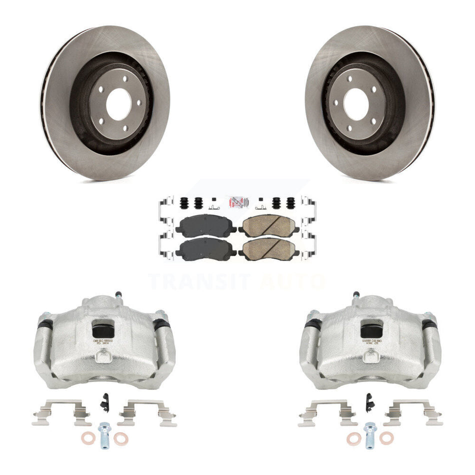 Front Disc Brake Caliper Rotors And Ceramic Pads Kit For 2012 Chrysler 200 Dodge Avenger KC8-100059N