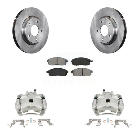 Front Disc Brake Caliper Rotors And Semi-Metallic Pads Kit For Nissan Sentra KC8-100059S by Transit Auto