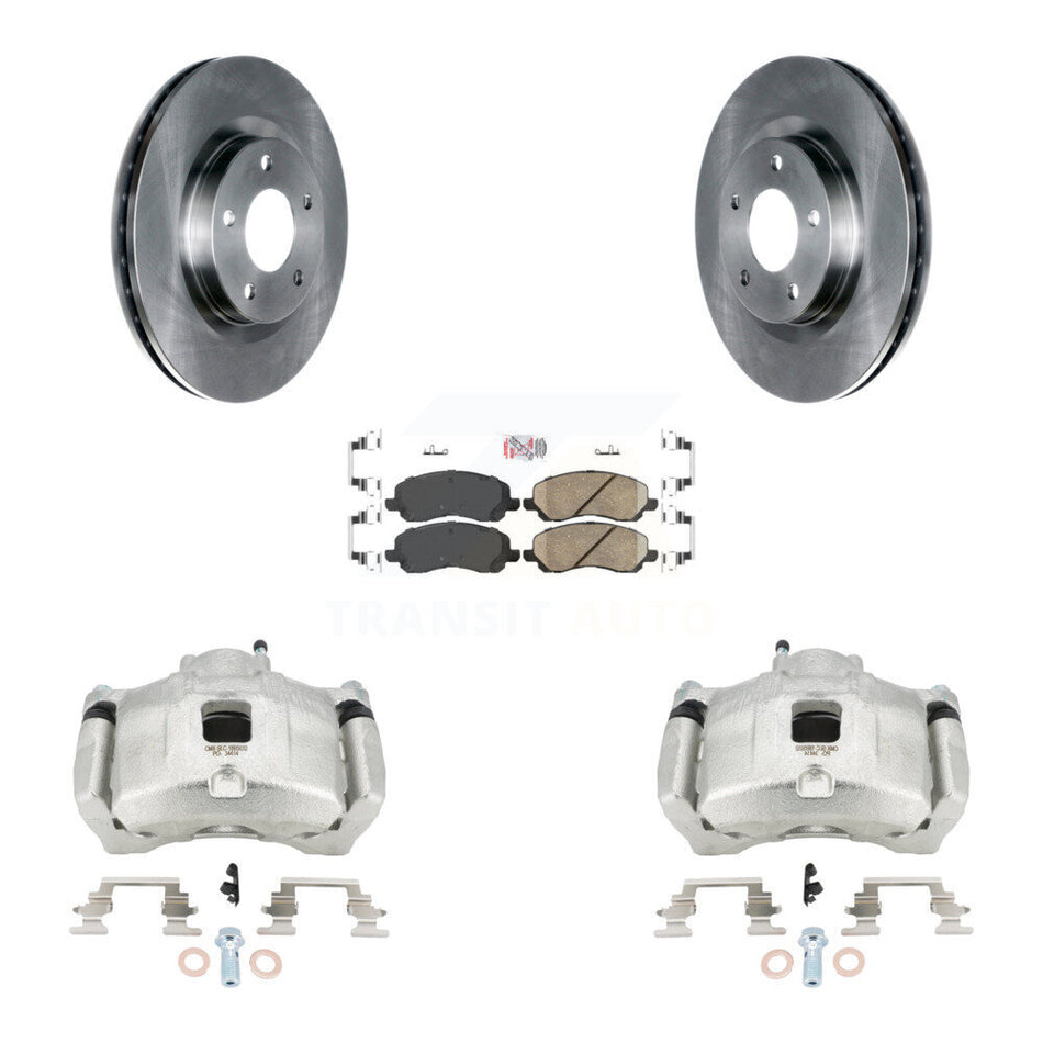 Front Brake Caliper Rotors & Ceramic Pad Kit For Jeep Patriot Dodge Compass Chrysler 200 KC8-100062N