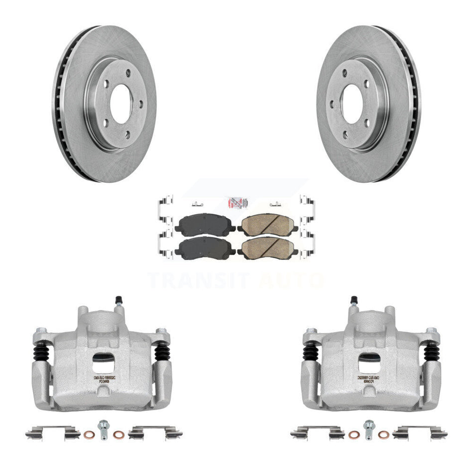 Front Disc Brake Caliper Rotors And Ceramic Pads Kit For Mitsubishi Lancer KC8-100064N
