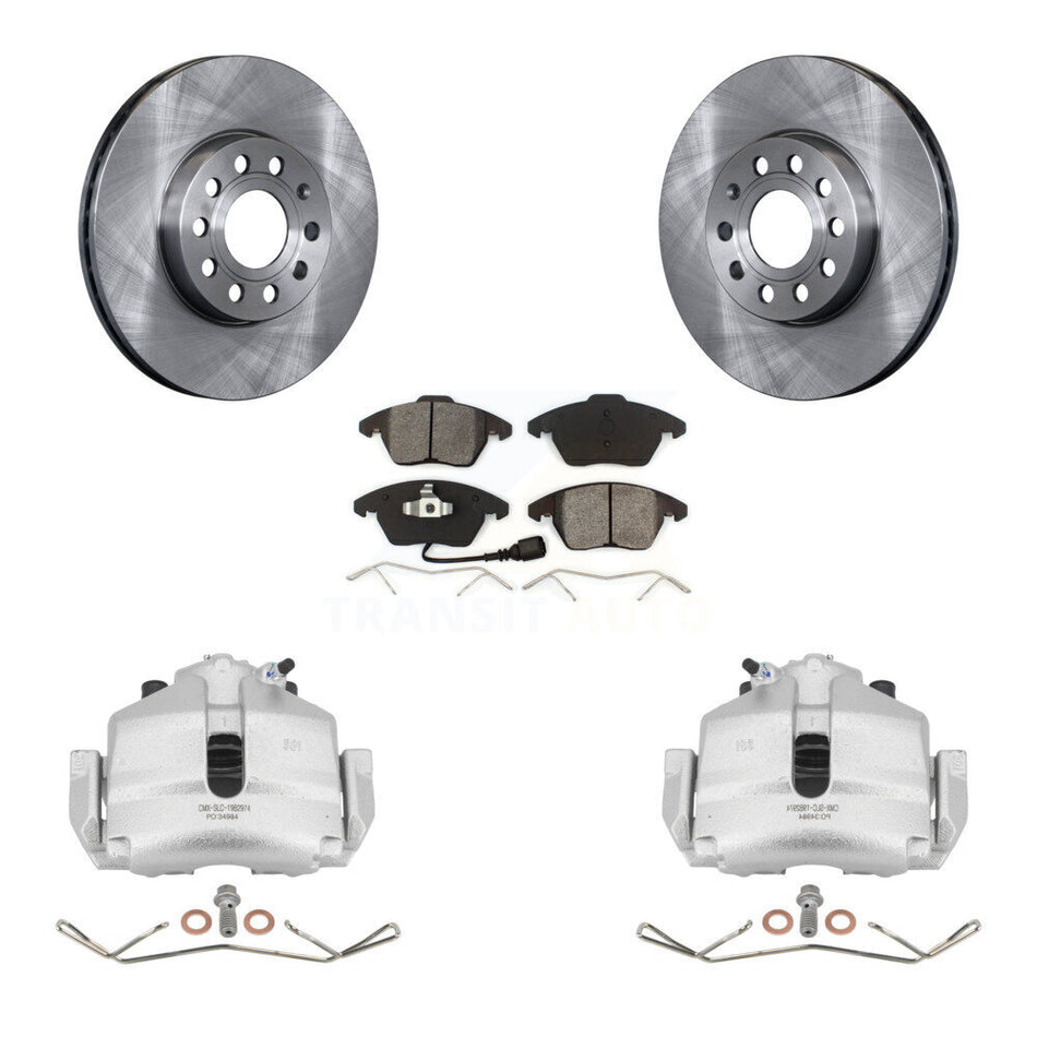 Front Disc Brake Caliper Rotors And Semi-Metallic Pads Kit For Volkswagen Jetta Beetle Rabbit Golf Audi A3 KC8-100065S