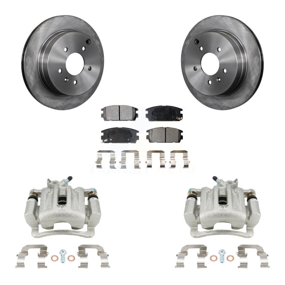 Rear Brake Caliper Rotors & Ceramic Pad Kit For Chevrolet Equinox Pontiac Torrent Saturn KC8-100065T