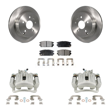 Rear Brake Caliper Rotor And Ceramic Pad Kit For 2010-2017 Chevrolet Equinox GMC Terrain KC8-100066T