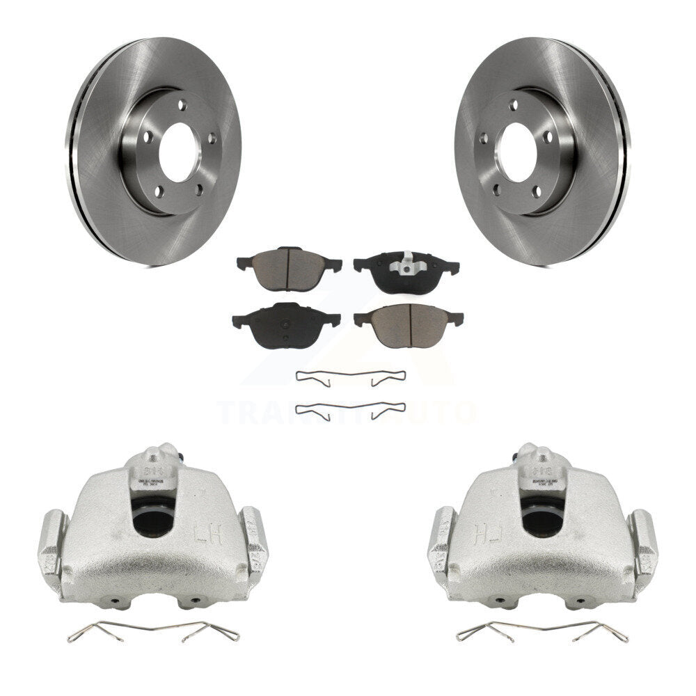 Front Disc Brake Caliper Rotors And Ceramic Pads Kit For Mazda 3 Sport KC8-100067C