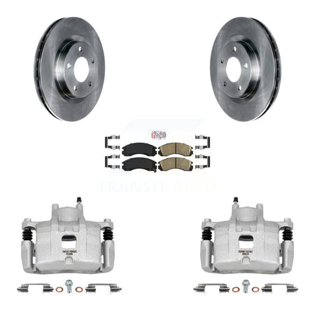 Front Disc Brake Caliper Rotors And Ceramic Pads Kit For Mitsubishi Lancer KC8-100067N