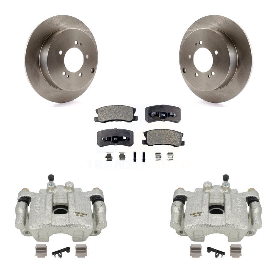 Rear Disc Brake Caliper Rotors And Ceramic Pads Kit For Mitsubishi Outlander With 7 Passenger Seating KC8-100067T
