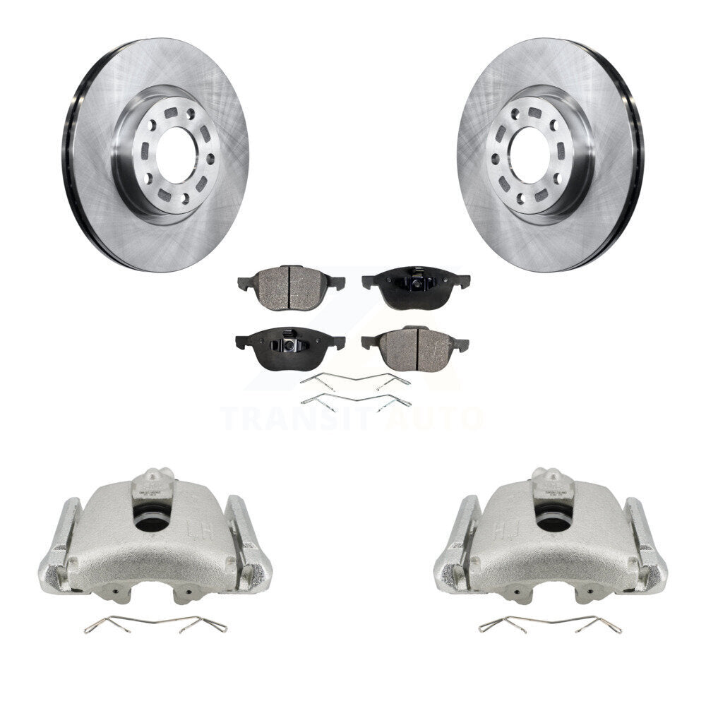 Front Disc Brake Caliper Rotors And Semi-Metallic Pads Kit For Mazda 3 5 Sport KC8-100068P