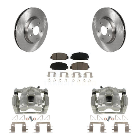 Front Disc Brake Caliper Rotors And Ceramic Pads Kit For Honda CR-V KC8-100070C by Transit Auto