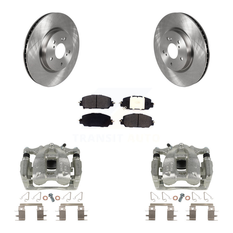 Front Disc Brake Caliper Rotors And Semi-Metallic Pads Kit For Honda CR-V KC8-100070P by Transit Auto