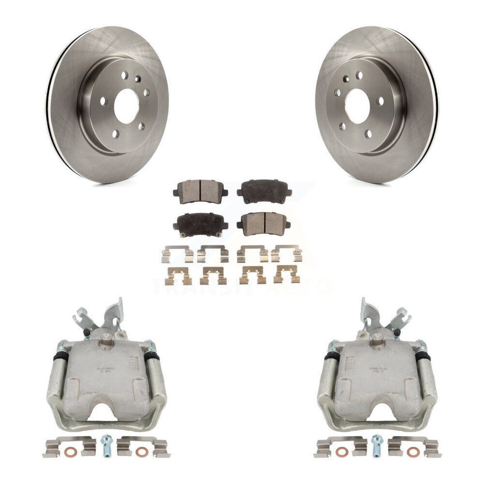 Rear Disc Brake Caliper Rotors And Ceramic Pads Kit For Chevrolet Impala Buick LaCrosse Malibu Regal Cadillac XTS KC8-100070T