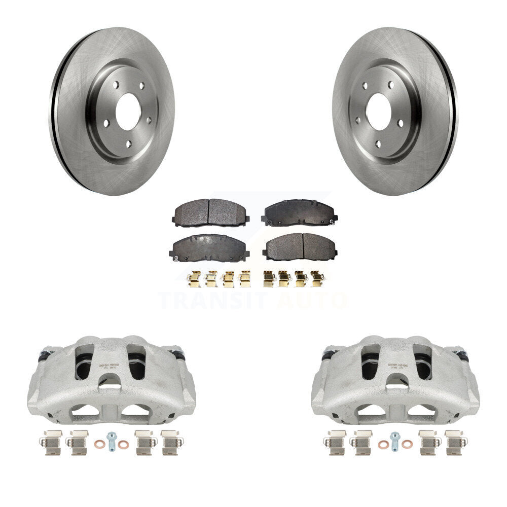 Front Disc Brake Caliper Rotors And Semi-Metallic Pads Kit For Dodge Grand Caravan Chrysler Pacifica Voyager KC8-100071P by Transit Auto