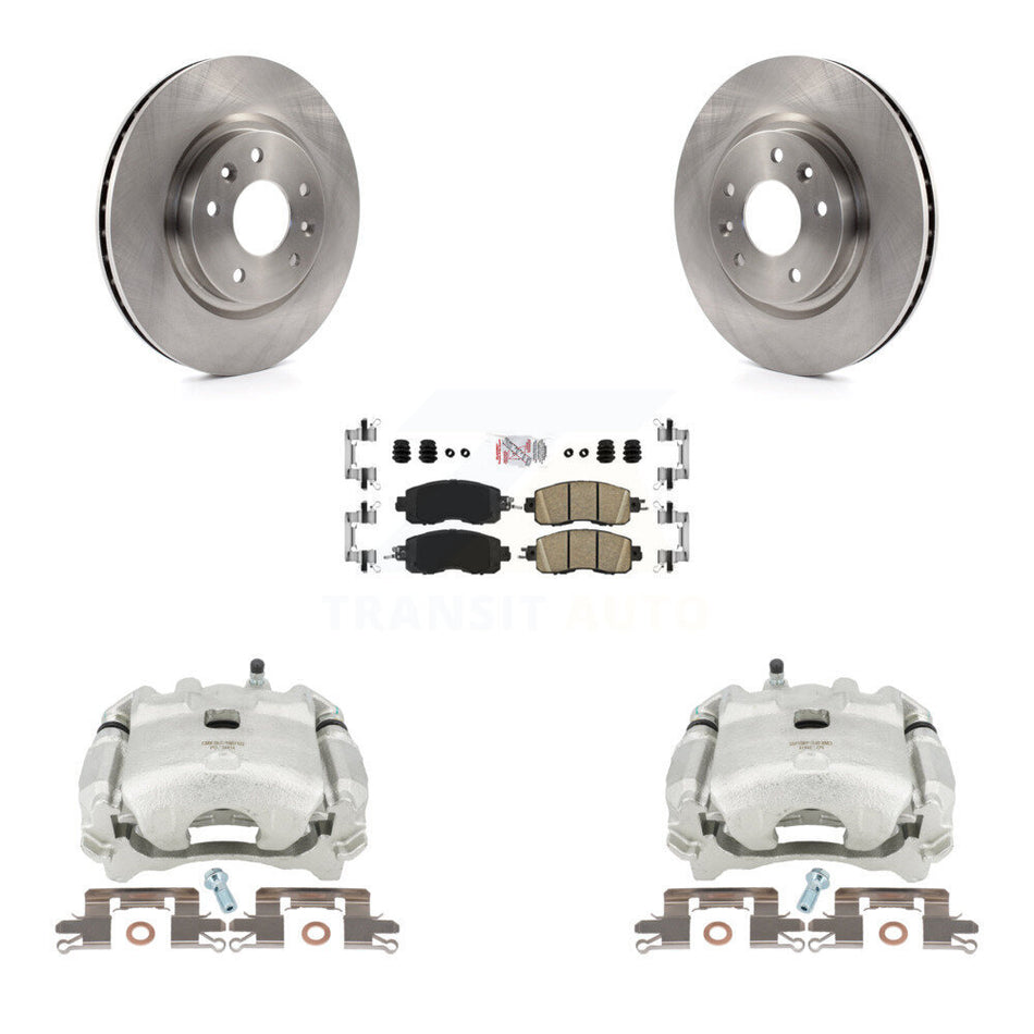 Front Disc Brake Caliper Rotors And Ceramic Pads Kit For Nissan LEAF KC8-100074N
