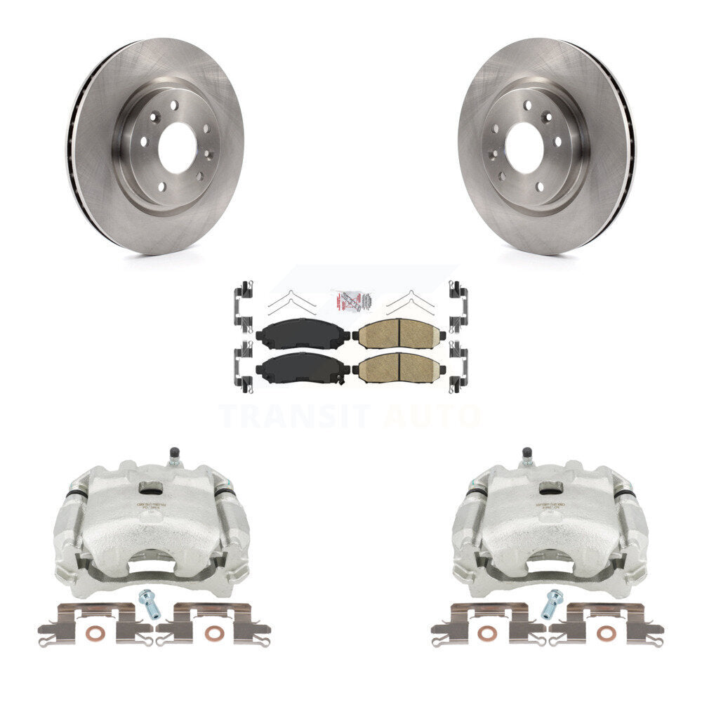 Front Disc Brake Caliper Rotors And Ceramic Pads Kit For 2015 Nissan LEAF Vehicles Manufactured In Japan KC8-100075N by Transit Auto