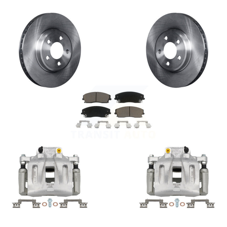 Front Disc Brake Caliper Rotor Ceramic Pad Kit For Dodge Chrysler 300 Charger Challenger KC8-100076C