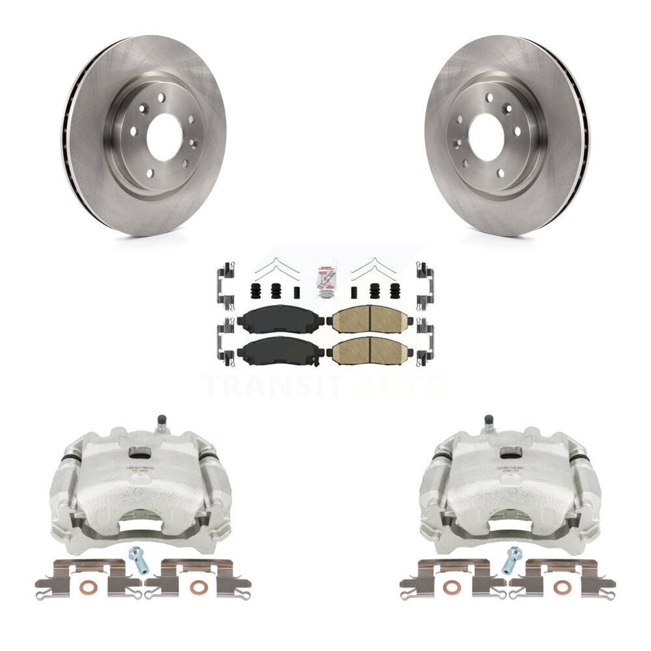 Front Disc Brake Caliper Rotors And Ceramic Pads Kit For 2015 Nissan LEAF Vehicles Manufactured In Japan KC8-100076N