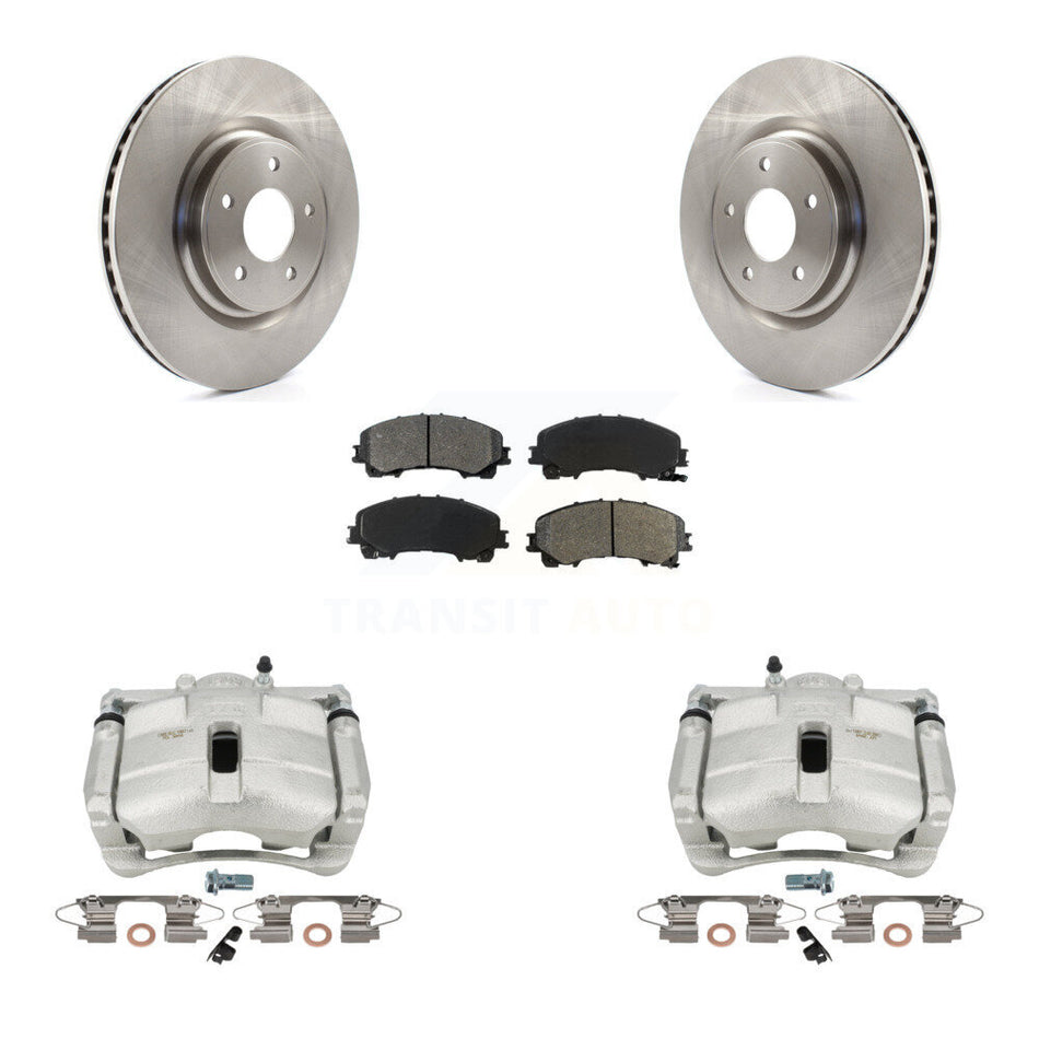 Front Disc Brake Caliper Rotors And Semi-Metallic Pads Kit For Nissan Rogue With 3rd Row Seating KC8-100076S