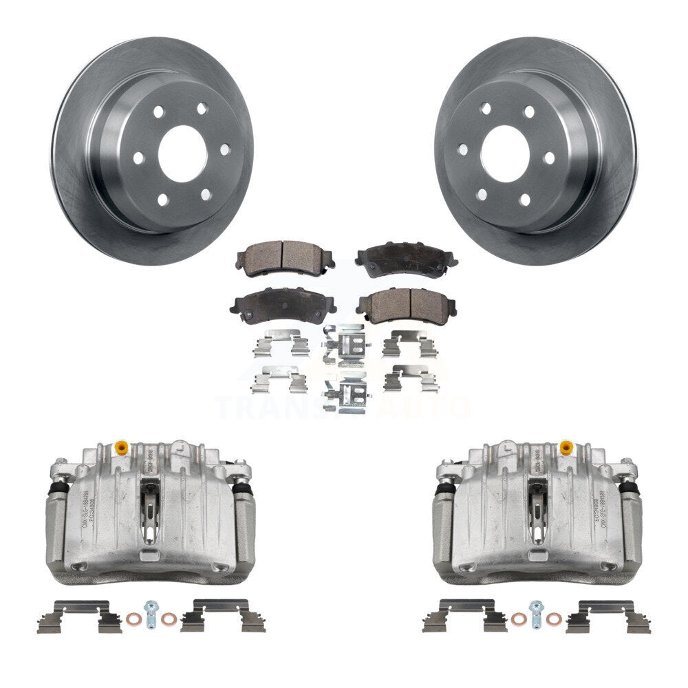 Rear Brake Caliper Rotor Ceramic Pad Kit For Chevrolet Silverado 1500 Classic GMC Sierra KC8-100076T
