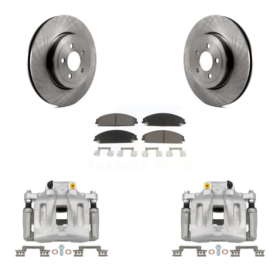 Front Disc Brake Caliper Rotor And Ceramic Pad Kit For Chrysler 300 Dodge Charger Magnum KC8-100077C
