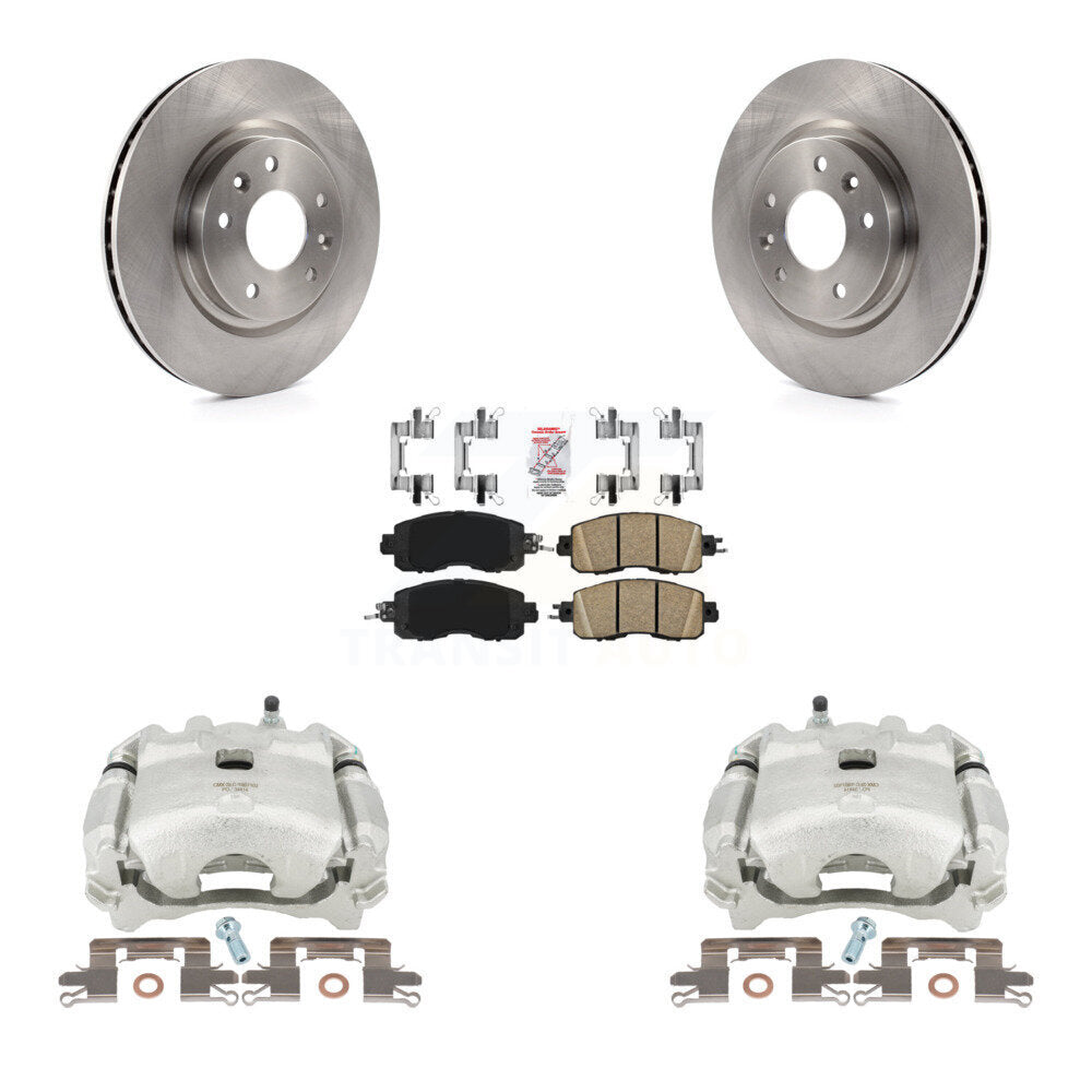 Front Disc Brake Caliper Rotors And Ceramic Pads Kit For Nissan LEAF KC8-100077N by Transit Auto