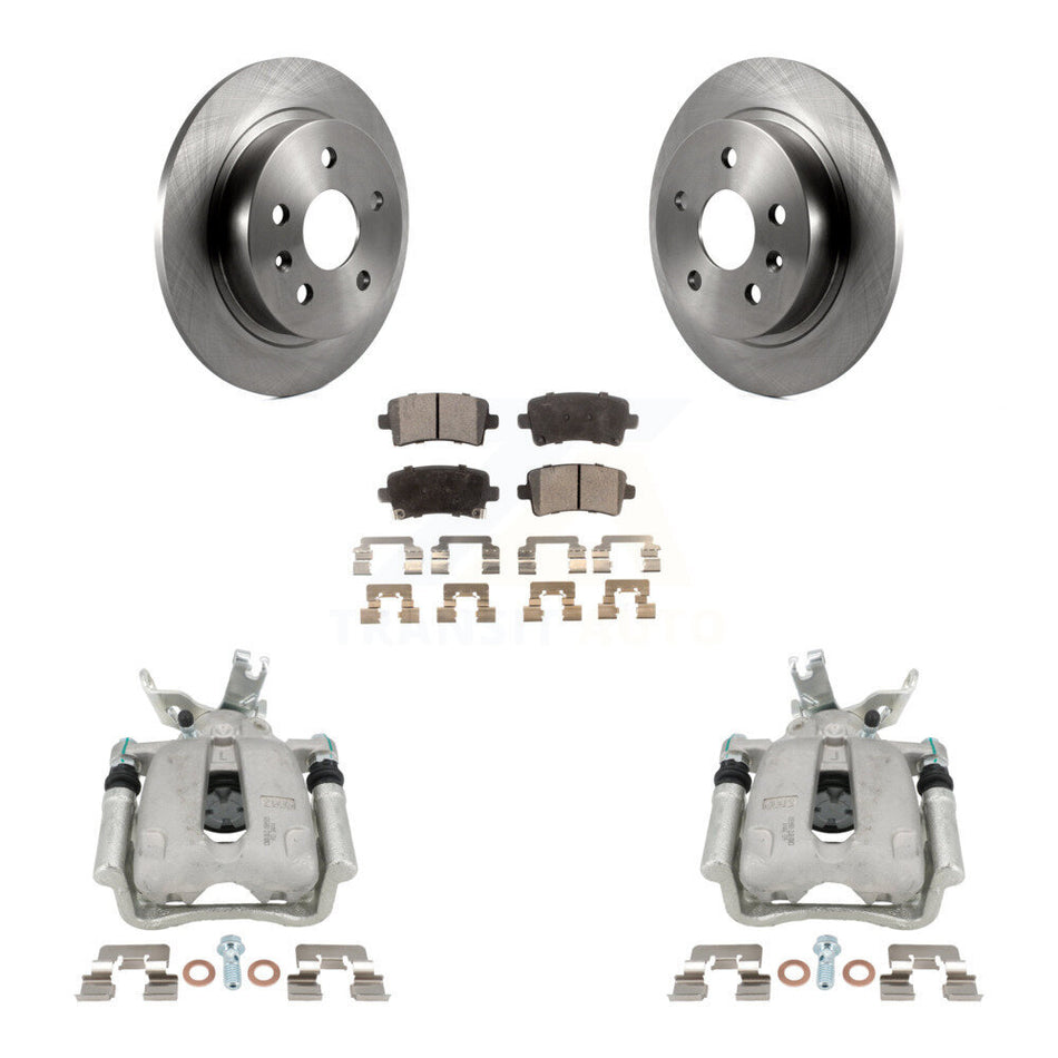 Rear Disc Brake Caliper Rotors And Ceramic Pads Kit For Chevrolet Malibu Limited KC8-100079T