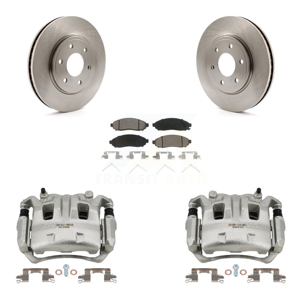 Front Disc Brake Caliper Rotors And Ceramic Pads Kit For Nissan Frontier Suzuki Equator KC8-100081C