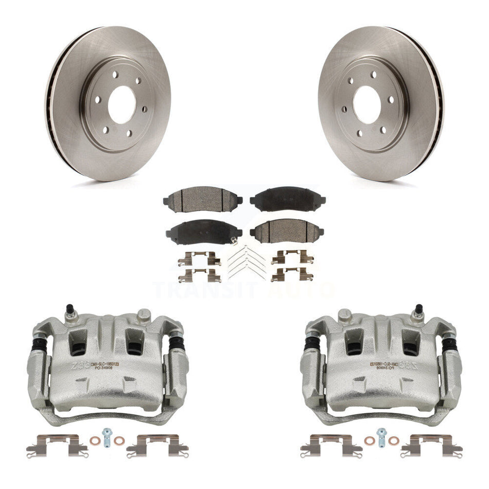 Front Disc Brake Caliper Rotors Semi-Metallic Pad Kit For Nissan Frontier Suzuki Equator KC8-100082P