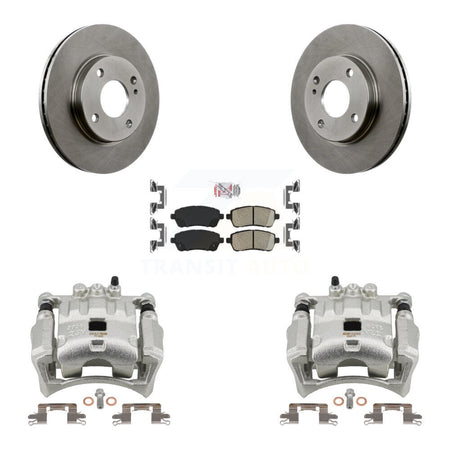 Front Disc Brake Caliper Rotors And Ceramic Pads Kit For Ford Fiesta KC8-100083N