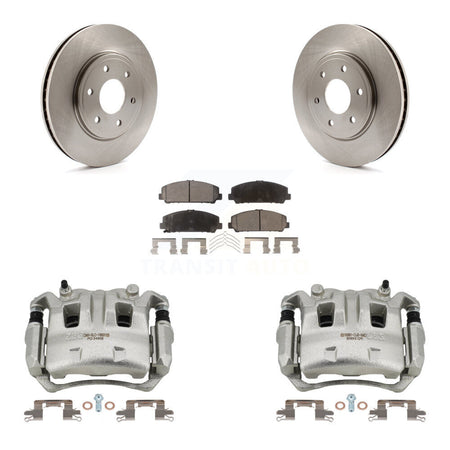 Front Disc Brake Caliper Rotors And Semi-Metallic Pads Kit For Suzuki Equator KC8-100083P