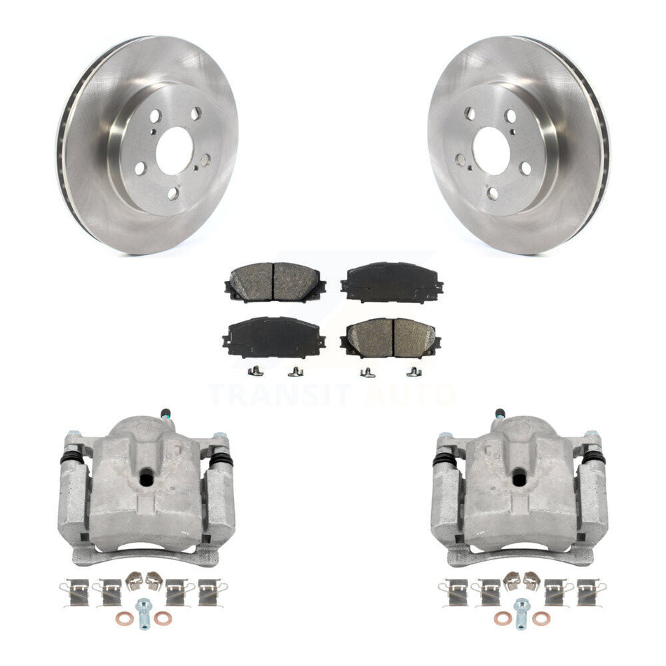Front Disc Brake Caliper Rotors And Semi-Metallic Pad Kit For Toyota Corolla Prius Prime KC8-100083S