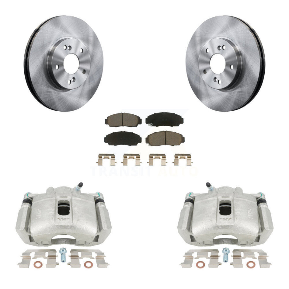 Front Disc Brake Caliper Rotors And Ceramic Pads Kit For Honda Accord Acura TL TSX CL KC8-100084C