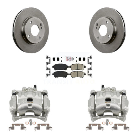 Front Disc Brake Caliper Rotors And Ceramic Pads Kit For Ford Fiesta KC8-100084N