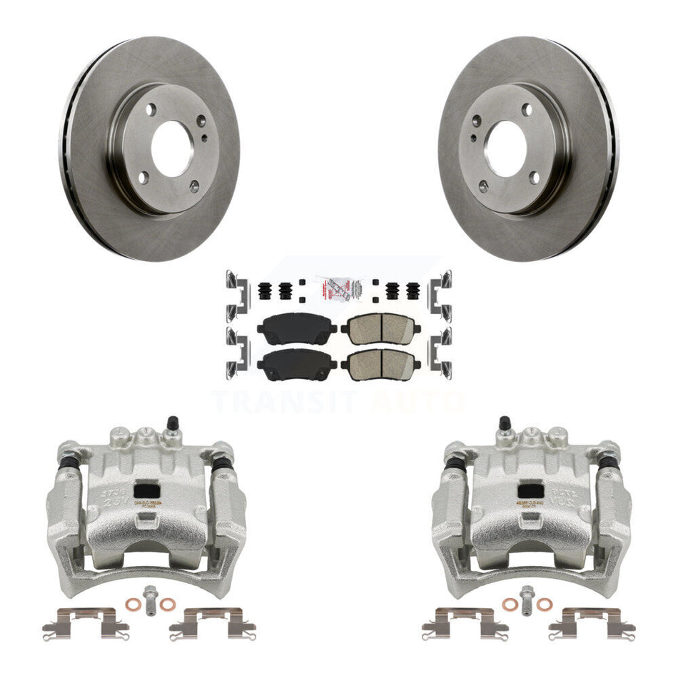 Front Disc Brake Caliper Rotors And Ceramic Pads Kit For Ford Fiesta KC8-100084N