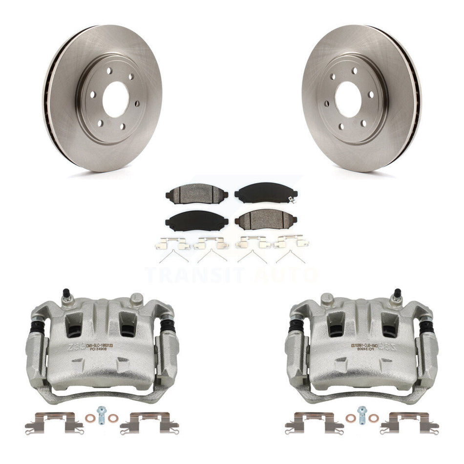 Front Disc Brake Caliper Rotors Semi-Metallic Pad Kit For Nissan Frontier Suzuki Equator KC8-100084S