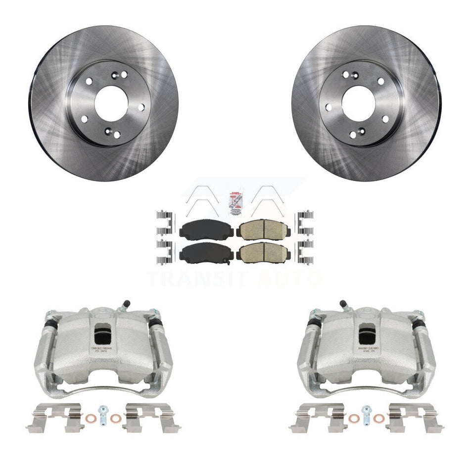 Front Disc Brake Caliper Rotors And Ceramic Pads Kit For Honda Civic Acura CSX KC8-100085N