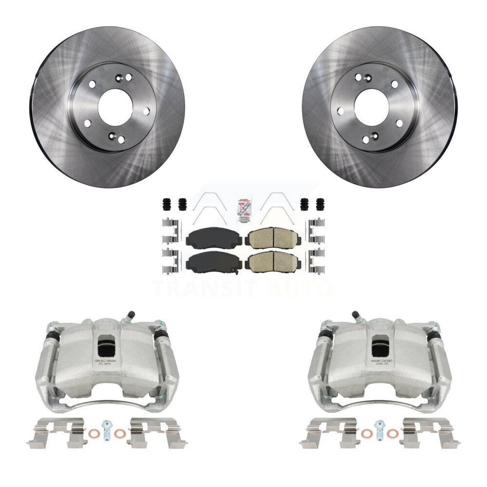 Front Disc Brake Caliper Rotors And Ceramic Pads Kit For Honda Civic Acura CSX KC8-100086N