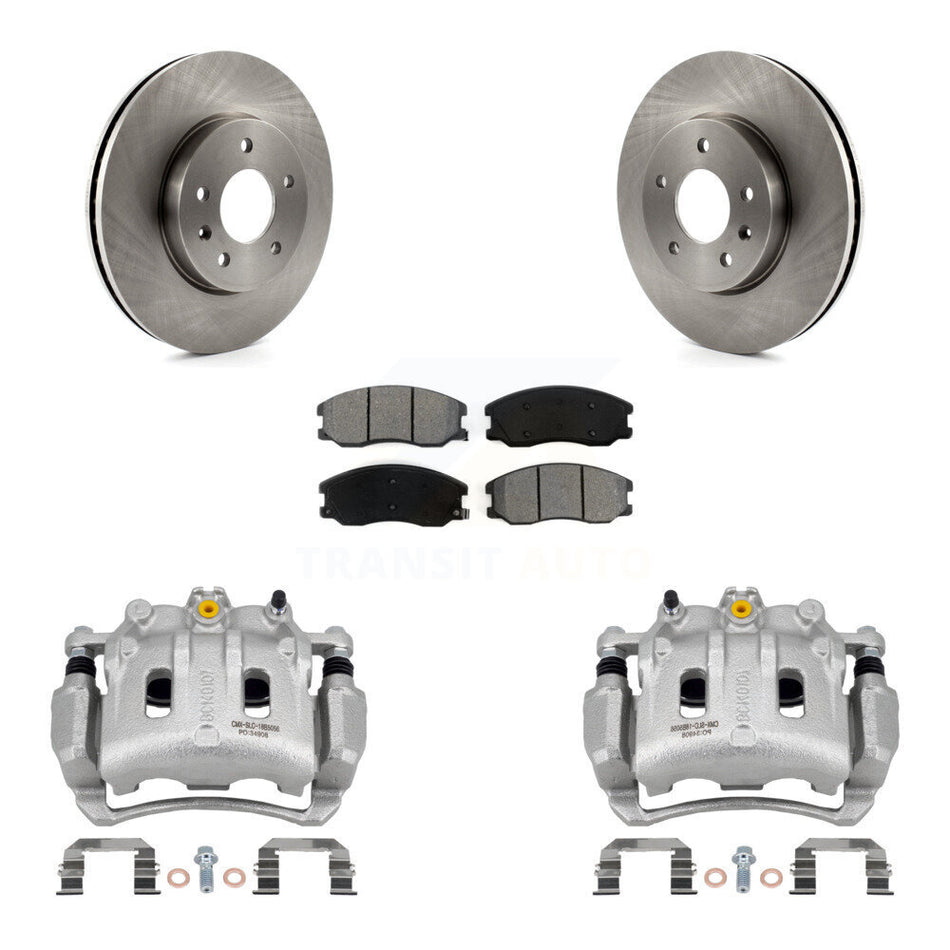 Front Brake Caliper Rotors & Semi-Metallic Pad Kit For Chevrolet Equinox Pontiac Torrent KC8-100086S