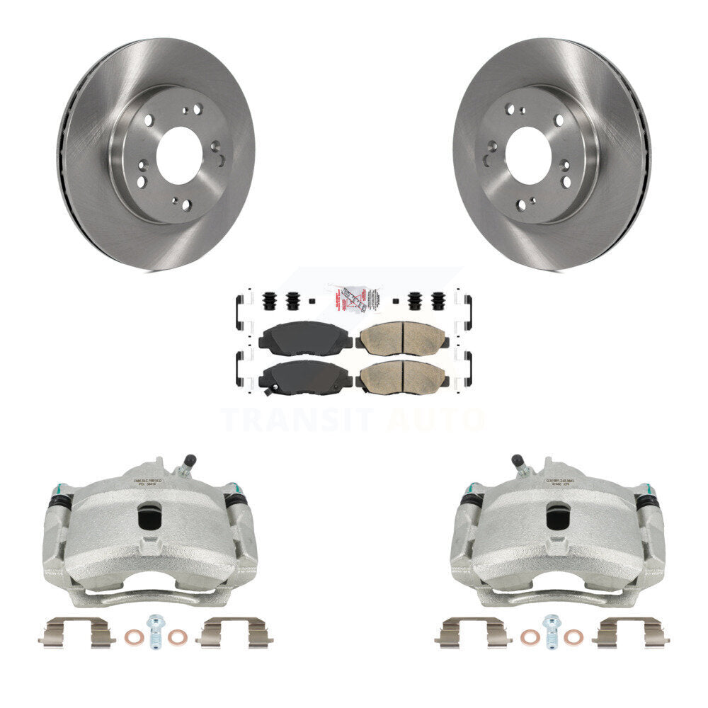 Front Disc Brake Caliper Rotors And Ceramic Pads Kit For Honda Civic KC8-100090N by Transit Auto