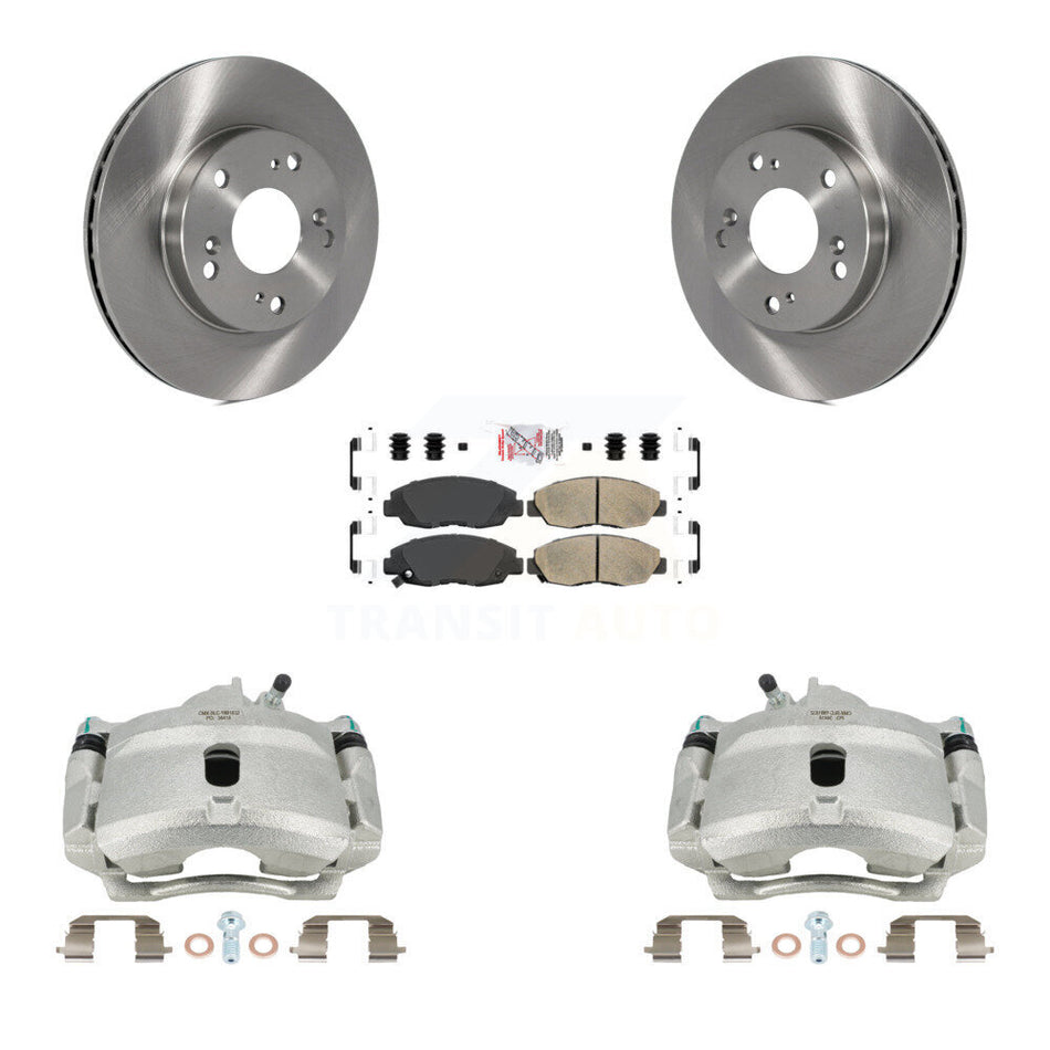 Front Disc Brake Caliper Rotors And Ceramic Pads Kit For Honda Civic KC8-100090N