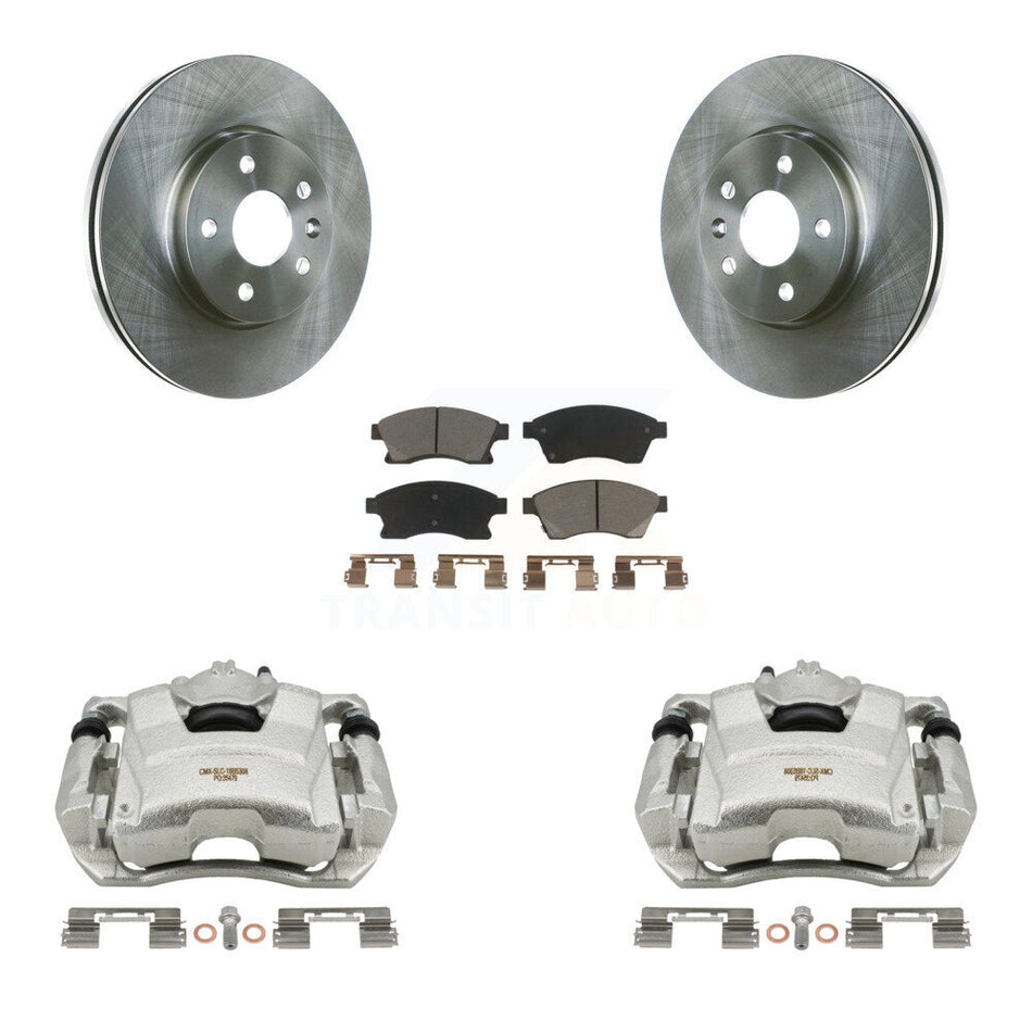 Front Disc Brake Caliper Rotors And Ceramic Pads Kit For Chevrolet Cruze Sonic Limited KC8-100093C