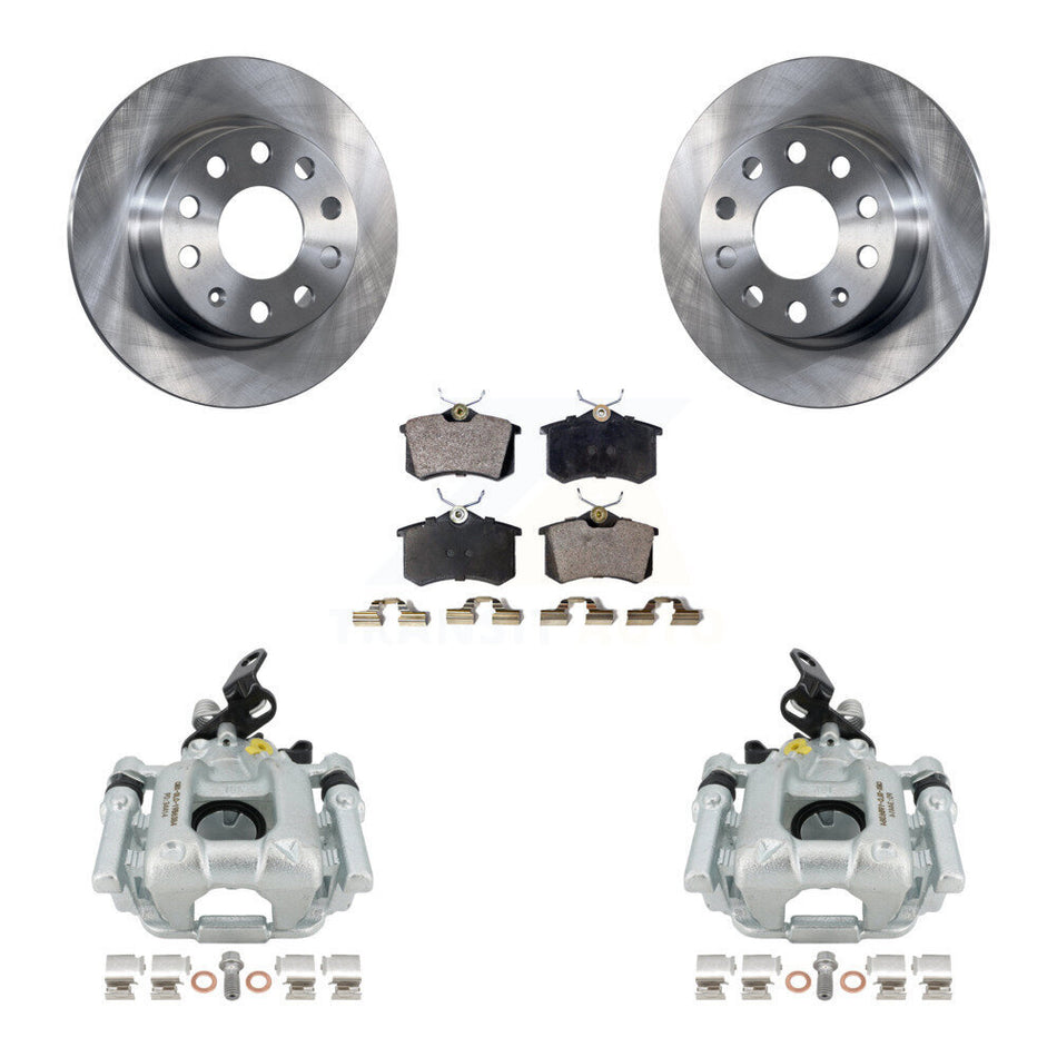 Rear Disc Brake Caliper Rotors And Ceramic Pads Kit For 2010 Audi A3 GAS engine With 253mm Diameter Rotor KC8-100093T